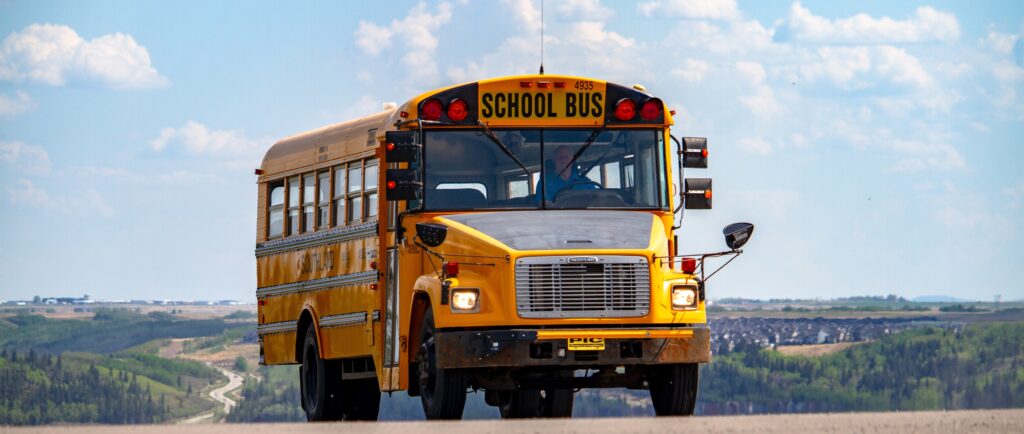 Yellow School Bus in Indiana