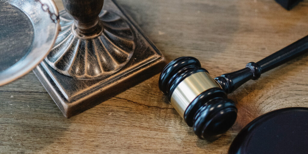 Gavel on Table in Indianapolis Business Law Firm